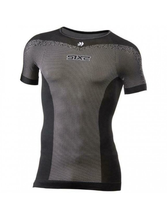 Unisex technical intimate t-shirt short-sleeved Sixs Black Carbon Light TS1L-BT