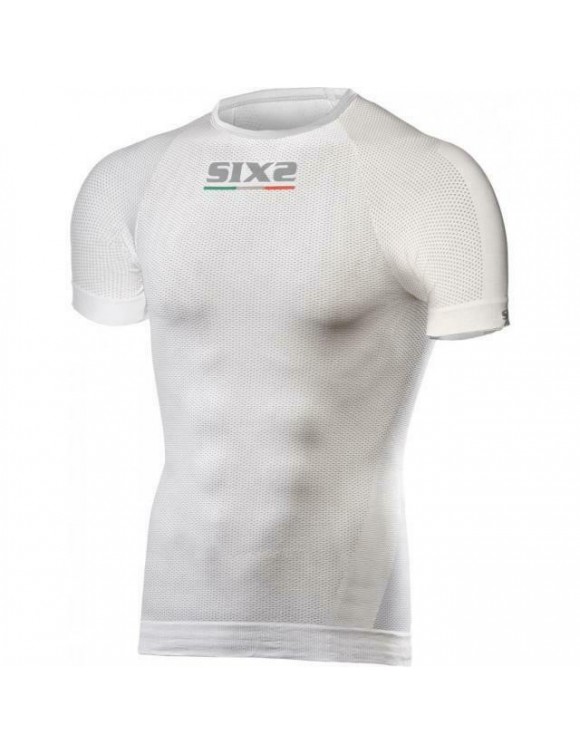 Intime T-Shirt Unisex Kurzarm Technik sechs Weiß Kohlenstoff TS1