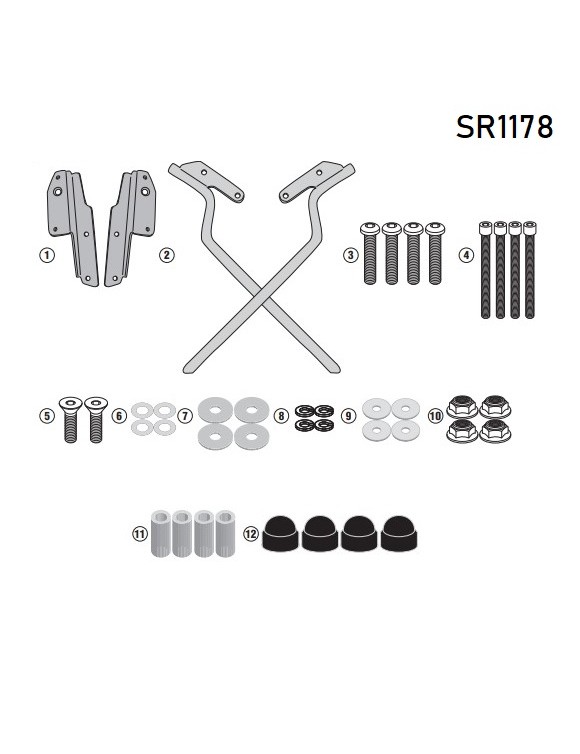 GIVI SR1178 Soportes rack Monokey/Monolock Honda CRF1100L AFR.TWIN - 1