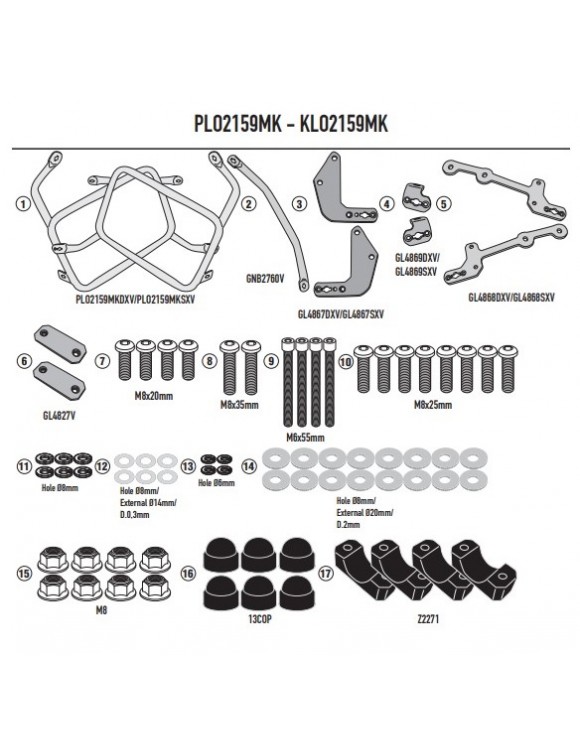 Kit portavaligie GIVI plo2159mk per valigie Monokey Yamaha  Tracer 9 (dal 2021) - 1