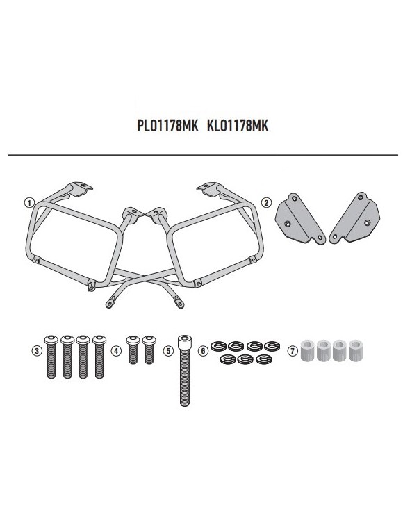 Kit portavaligie laterale GIVI plo1178mk Monokey Honda crf1100l Africa Twin adv. - 1 Kit portavaligie laterale GIVI plo1178mk Monokey Honda crf1100l Africa Twin adv. - 1