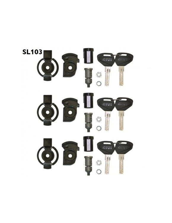 Kit Unification Touche Security Lock GIVI SL103 3 sacs à vélo sacs - 1