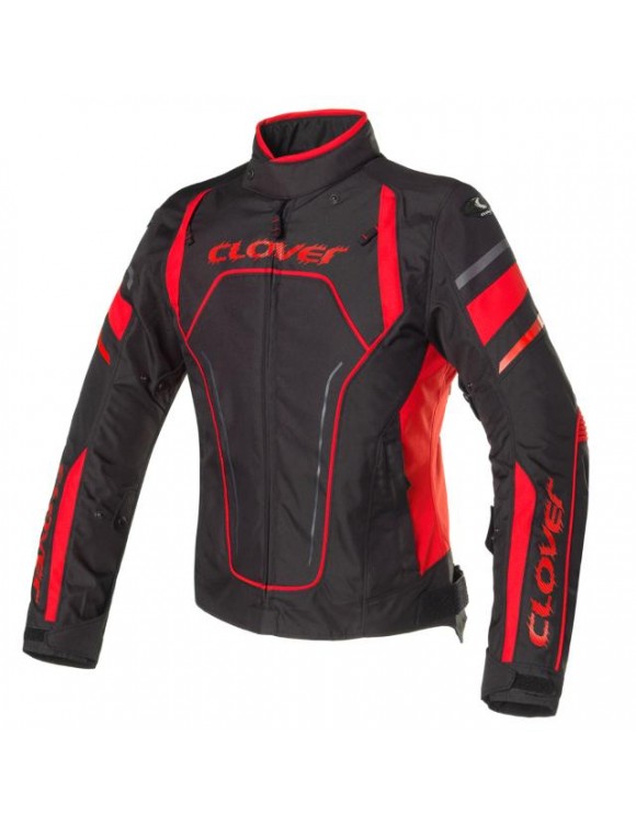 Winter men's motorcycle jacket Clover Rainblade-2 WP Black/Red
