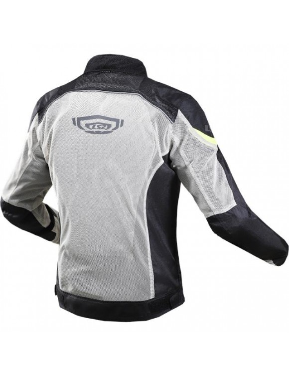 Chaqueta moto mujer verano en tela transpirable LS2 Airy Lady Grey Gray Amarillo - 2
