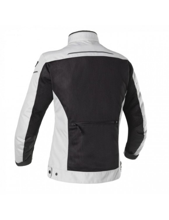 Giacca moto donna estiva tessuto Clover Netstyle-2 lady nero argento 1785-n/arg - 3
