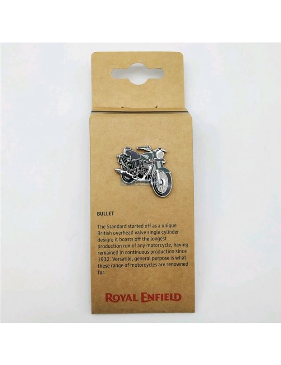 Royal Enfield Bullet Jacket/Bag Pin,Silber/Grün