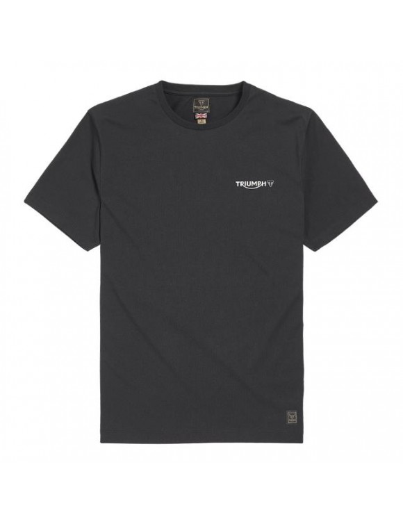T-shirt da uomo in cotone originale Triumph earling black mtss22028