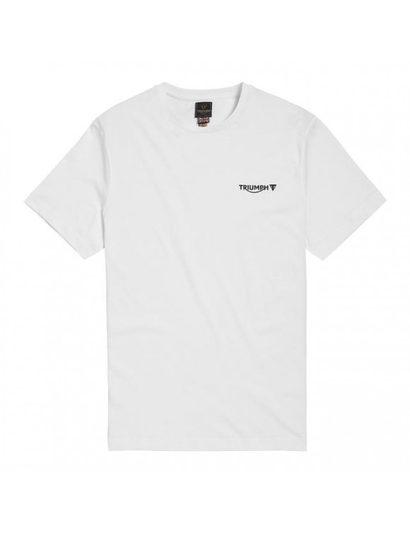 Triumph Earling White MTSS22027 T-shirt en coton en coton