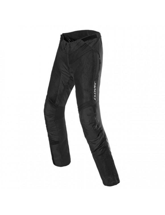 Pantalon de moto d'été Clover Airjet pour hommes, noir 1386-N/N