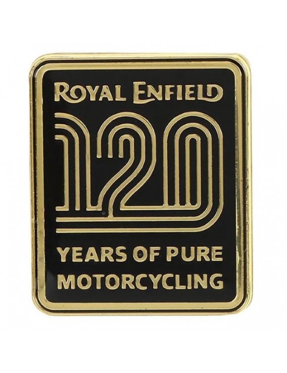 Spilla limited edition con logo 120th originale Royal Enfield oro/nero