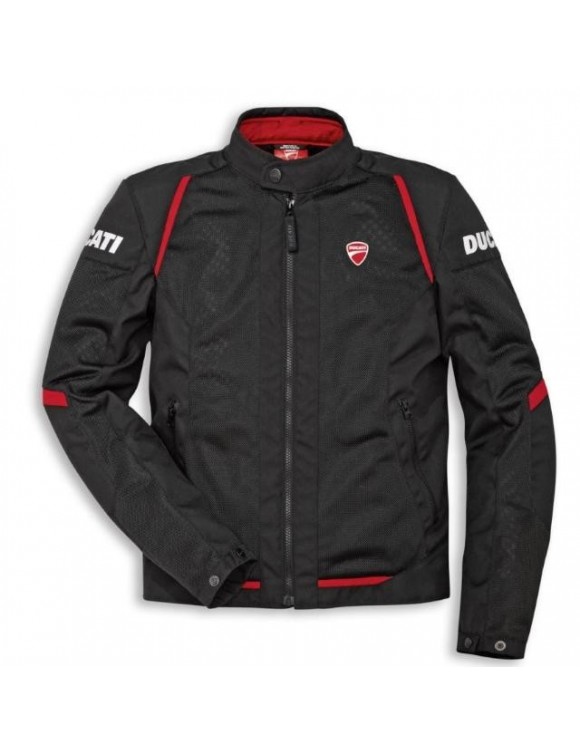 Veste moto masculine d'été Ducati Tex Flow C4 + Black 98107247 - 1