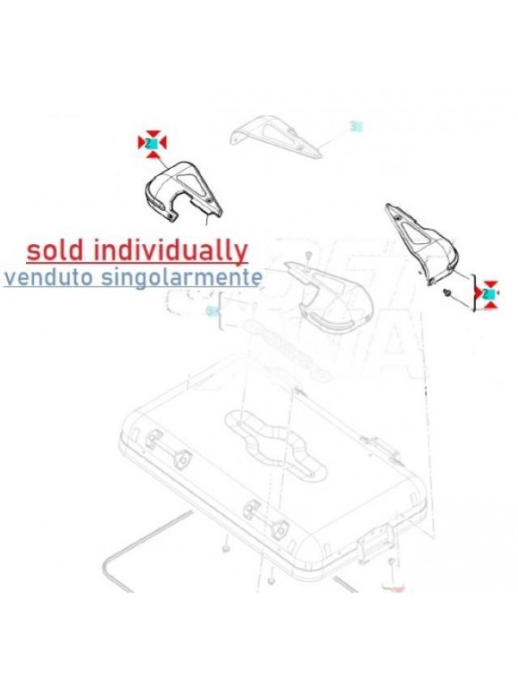Protection angulaire 8291G641A valises 96781071A,Multistrada V2-950-1200-1260 - 2