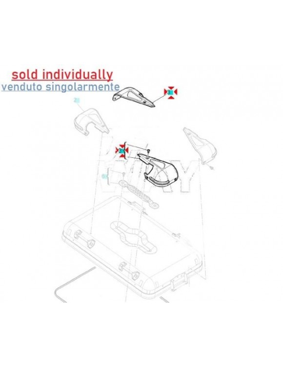 Protezione Superiore 8291g631A per valigie 96781071A,Multistrada V2-950-1200-1260 - 3