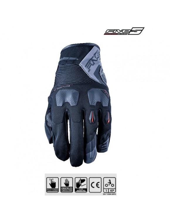 Motorcycle Gloves Men's Summer Men/Food Five TFX3 Black/Gray 81249