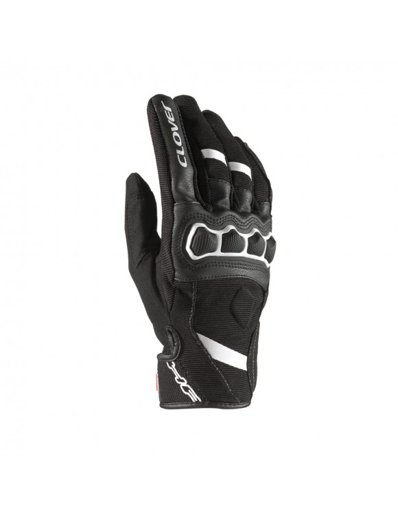 Motorcycle Gloves Men's Summer Reinforced Clover Airtouch-2 Black/White