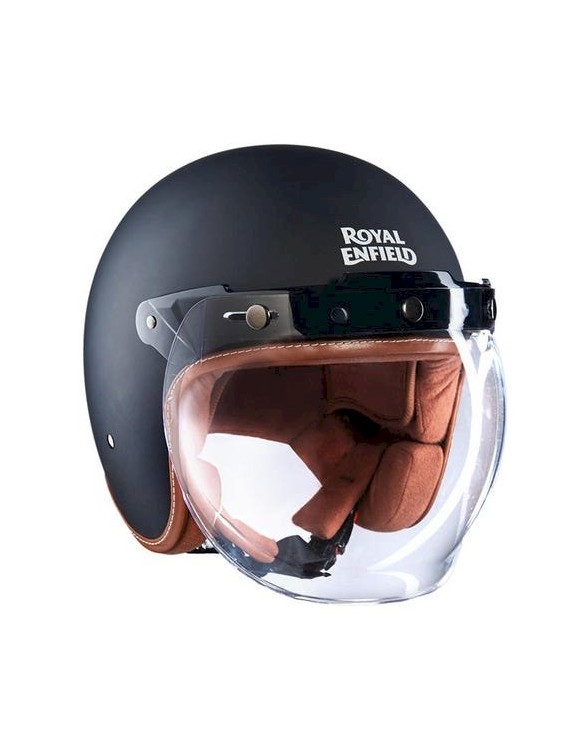 Jet MotorcycleHelm Blase Visor Royal Enfield Black