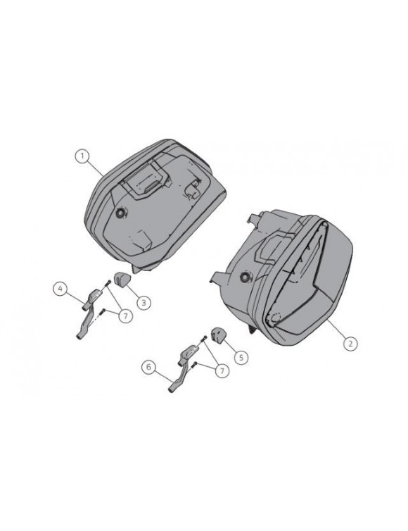 PAD 86611961A pour le support de valise côté gauche, Multistrada Touring - 3