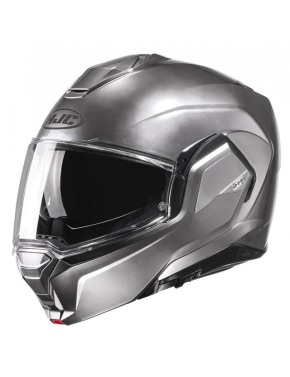 Modular motorcycle helmet HJC I100 Solid Hyper Silver shiny 188324
