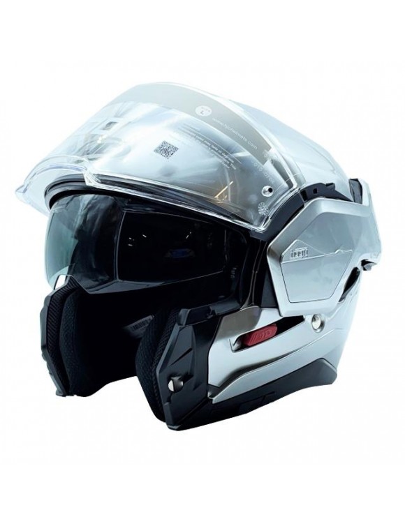 Casco moto modulare HJC i100 solid hyper silver lucido 188324 - 4