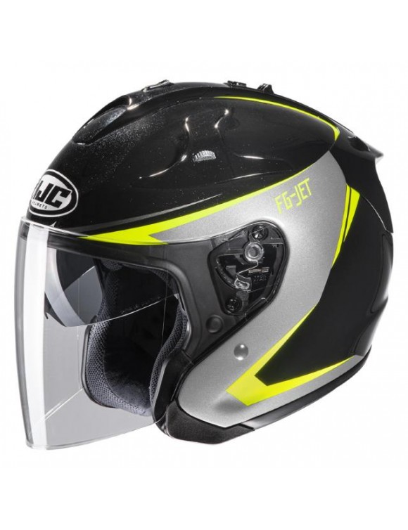 Motorcycle Jet helmet HJC fg-jet Balin mc3h black/gray/yellow shiny fluorescent