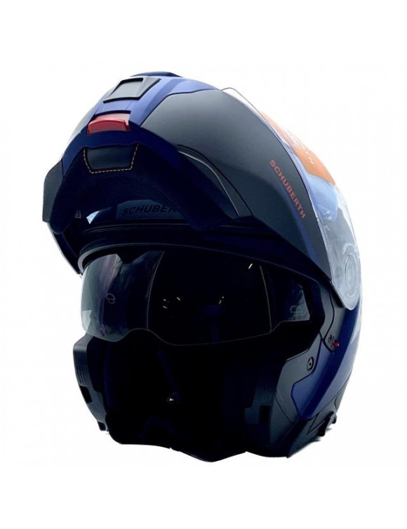 Casco de motocicleta modular Schuberth C5 Eclipse azul/negro mate - 4