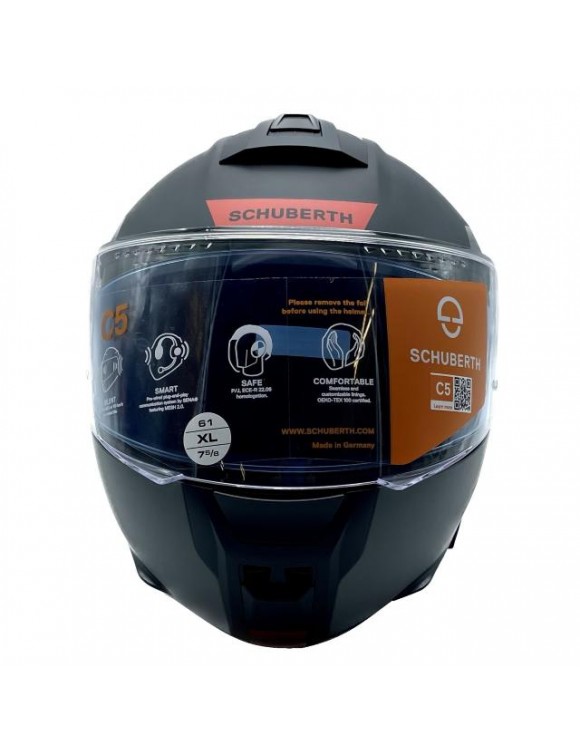 Casco de motocicleta modular Schuberth C5 Eclipse antracita/rojo/negro mate - 4