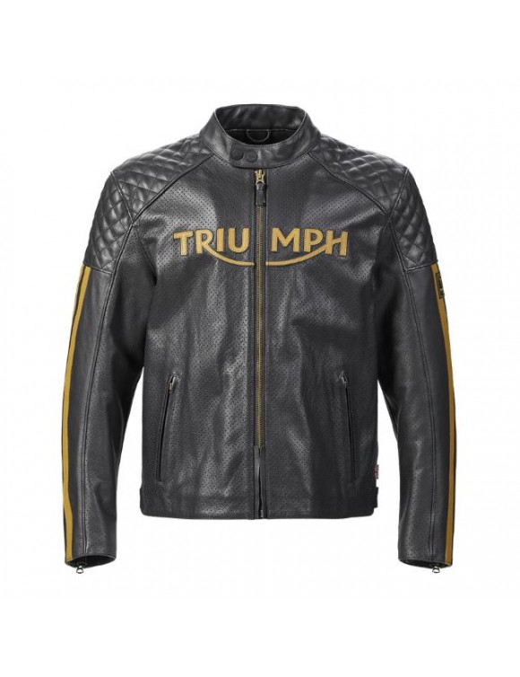 Triumph Braddan Air Race original leather men's motorcycle jacket mles22106