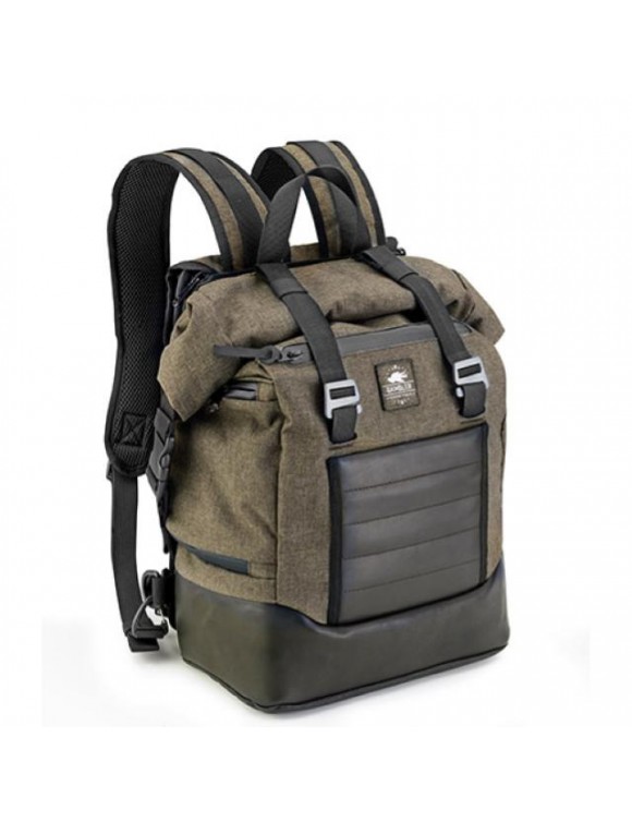 Sac latéral convertible en sac à dos de moto, Kappa RB105, universel, vert olive - 1