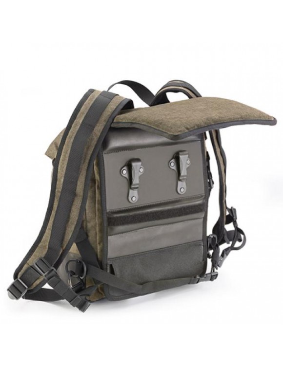 Sac latéral convertible en sac à dos de moto, Kappa RB105, universel, vert olive - 2