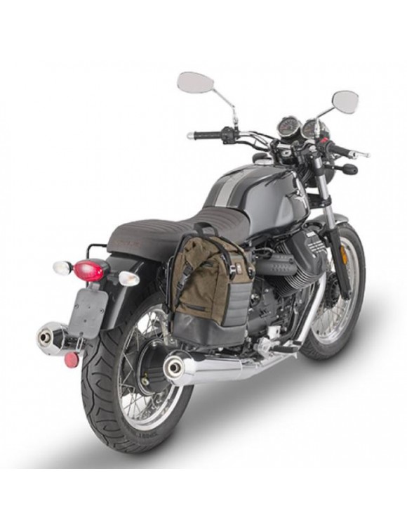 Borsa laterale trasformabile in zaino moto, kappa rb105, universale, verde oliva - 4