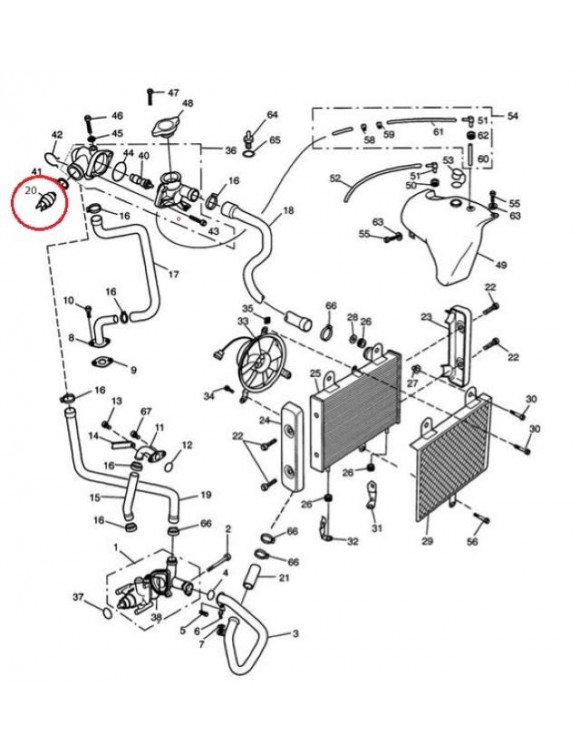 Interruttore ventilatore radiatore t2100789,Triumph Adventurer/Legend/ThunDerbir - 3
