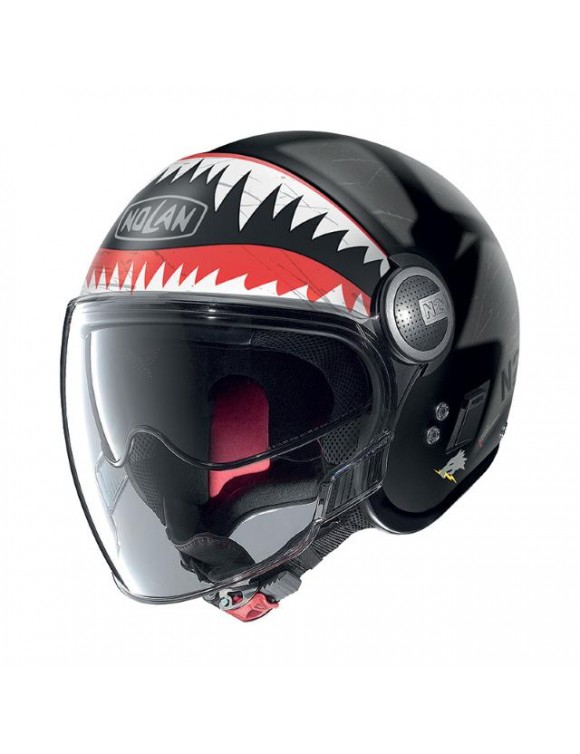 Jet motorcycle helmet polycarbonate Nolan N21 Visor SkyDweller 92 Flat Black Opaco