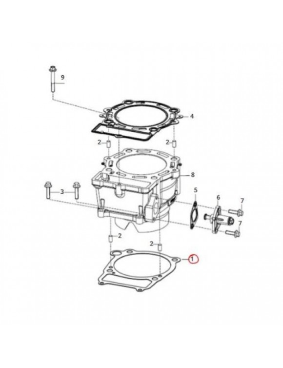 Zylinderblockdichtung, Original NC450-0022, Fantic Caballero 500 - 2 Zylinderblockdichtung, Original NC450-0022, Fantic Caballero 500 - 2