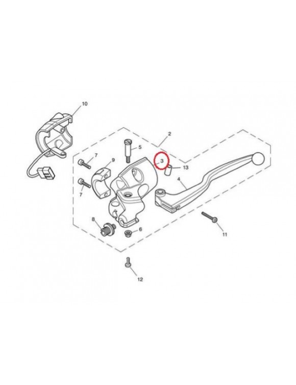 Supporto leva frizione, nero, ricambio originale Triumph t2046022 - 2 Supporto leva frizione, nero, ricambio originale Triumph t2046022 - 2