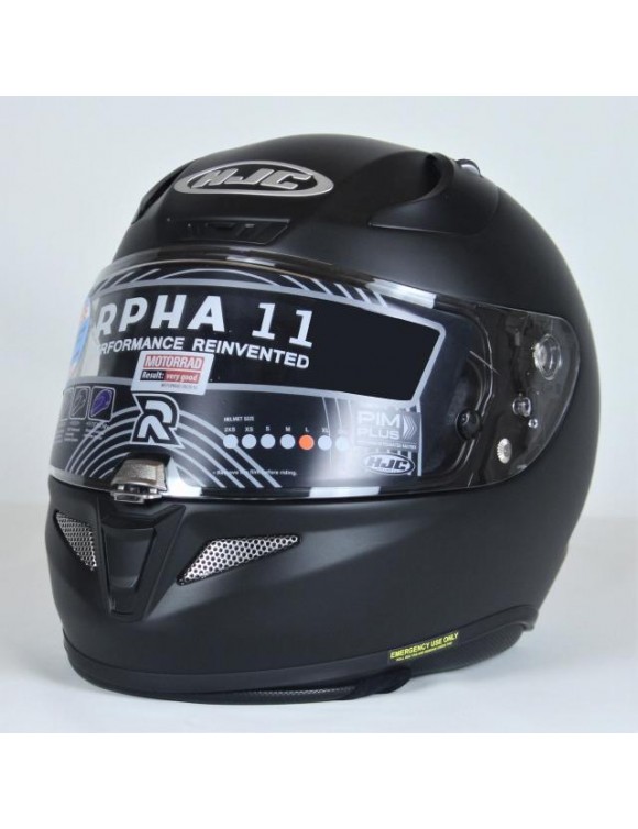 Casco de motocicleta de cara completa PIM más HJC RPHA 11 Semi Flat Black Matt 132070 - 2