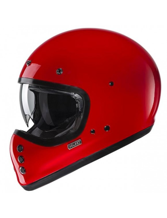 Casco de motocicleta de cara completa en fibra de vidrio HJC V60 Deep Red Glossy - 1