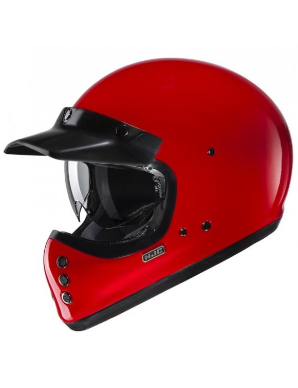 Full face motorcycle helmet in fiberglass HJC v60 deep red glossy - 2