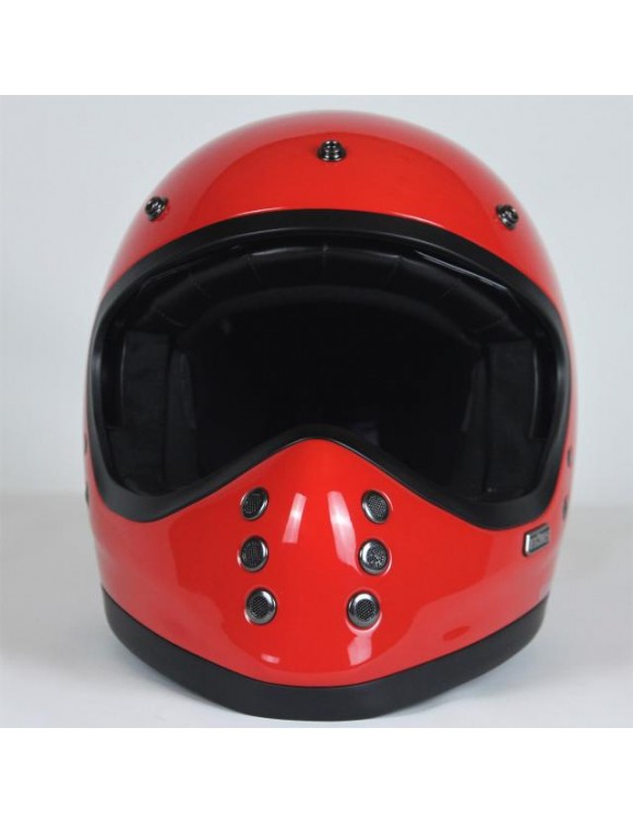 Casco de motocicleta de cara completa en fibra de vidrio HJC V60 Deep Red Glossy - 4