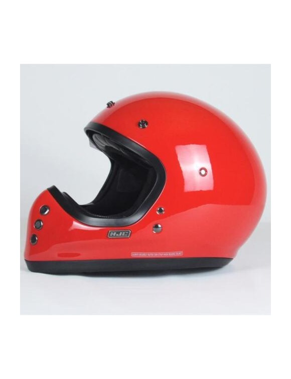 Casco moto integrale fibra di vetro HJC v60 deep red lucido - 5