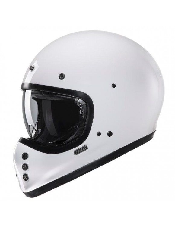 HJC V60 Casco de motocicleta de cara completa de fibra de vidrio blanco brillante - 1