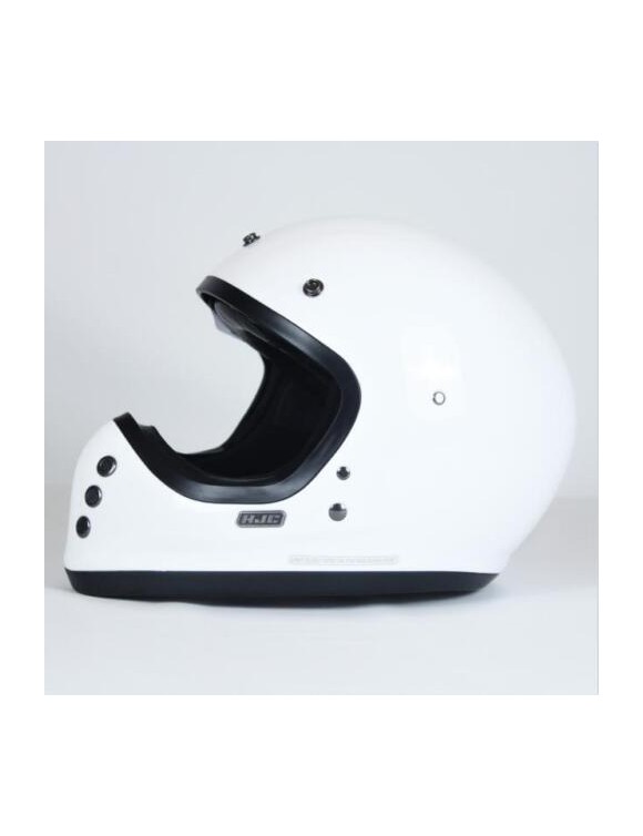 Casco moto integrale fibra di vetro HJC v60 bianco lucido - 4