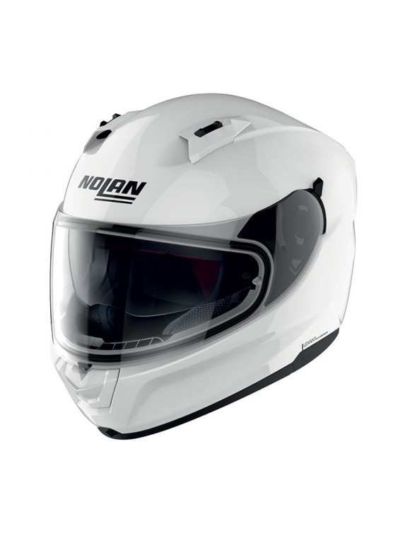 Integral Motorcycle Helmet Nolan N60-6 Classic 5 Metal White Glossy