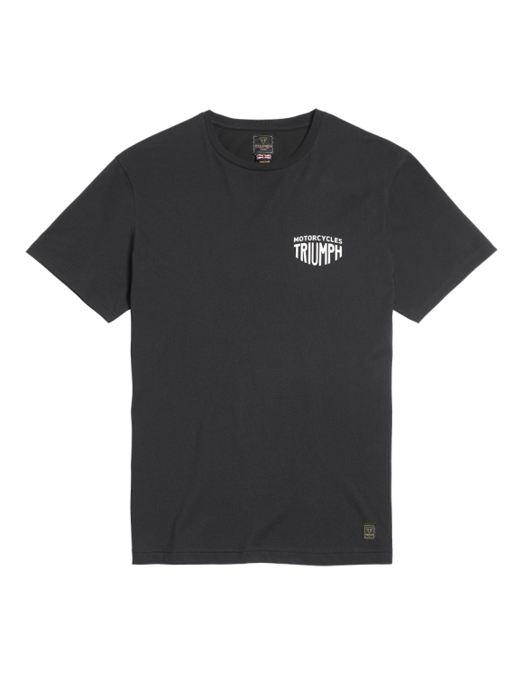 Original Triumph Workshop Address Black cotton t-shirt for men mtss2202