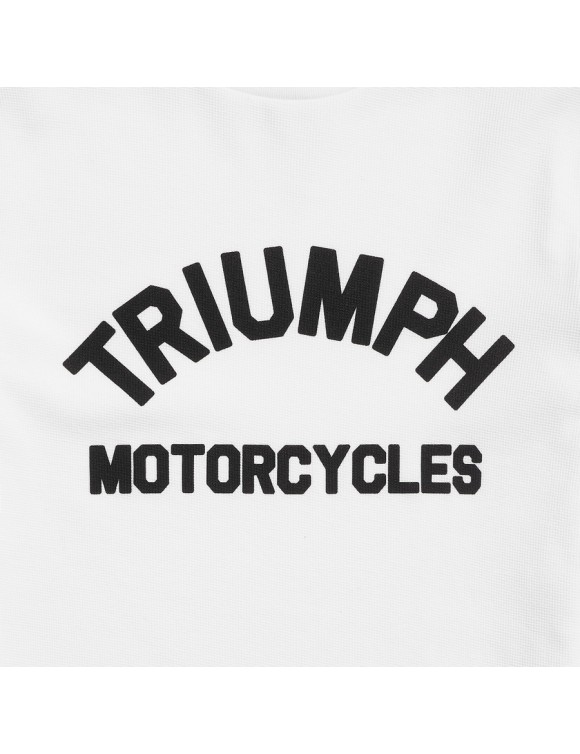 T-shirt maniche lunghe donna originale Triumph Swain Waffle White mtls22103 - 3
