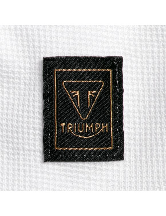 T-shirt maniche lunghe donna originale Triumph Swain Waffle White mtls22103 - 4