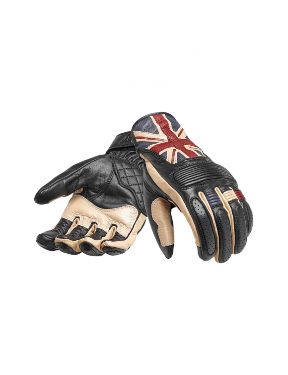 LEATHER MOTORCYCLE GLOVES TRIUMPH FLAG MGVS17303 TOUCHSCREEN