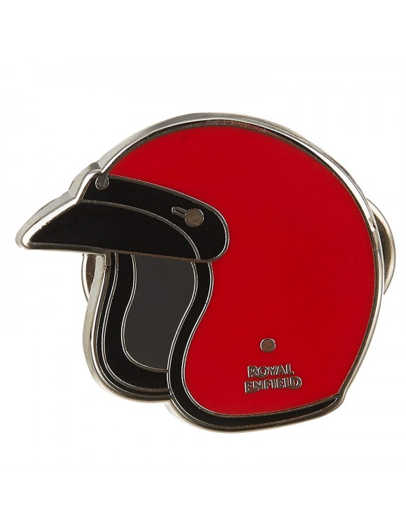 Original Royal Enfield Red Helmet Motorcycle Brooch