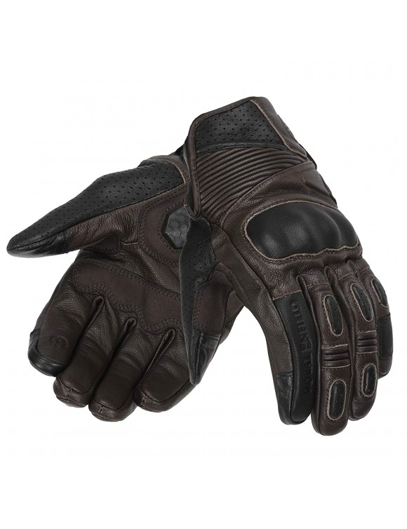 Royal Enfield Vamos Brown Original Leather Motorcycle Gloves for Men