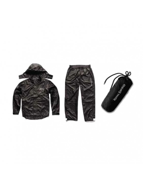 Original Royal Enfield Black Rain Jacket-Trousers Kit