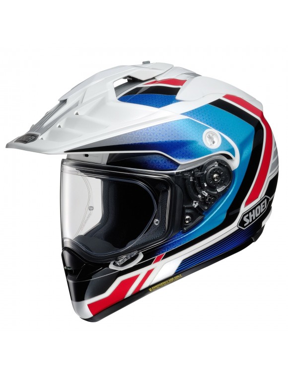 Shoei Hornet ADV Soveraign TC-10 Full Face Motorcycle Helmet White/Red/Glossy Blue